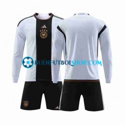 Camiseta de Fútbol Alemania World Cup 2022 Primera Equipación Manga Larga Niño