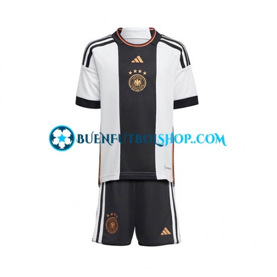 Camiseta de Fútbol Alemania World Cup 2022 Primera Equipación Manga Corta Niño