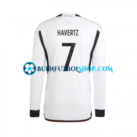 Camiseta de Fútbol Alemania Havertz 7 World Cup 2022 Primera Equipación Manga Larga Hombre