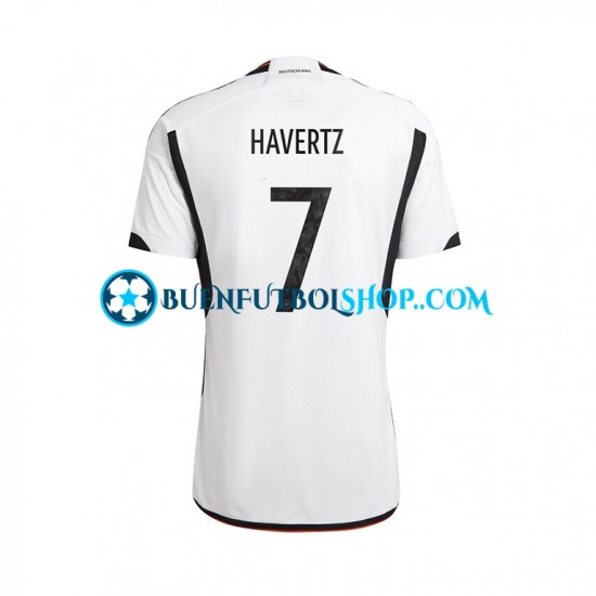 Camiseta de Fútbol Alemania Havertz 7 World Cup 2022 Primera Equipación Manga Corta Hombre