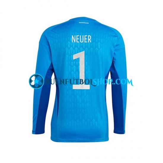 Camiseta de Fútbol Alemania Portero Manuel Neuer 1 World Cup 2022 Primera Equipación Manga Corta Hombre