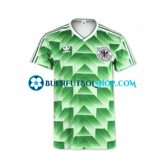 Camiseta de Fútbol Alemania Retro 1990 Segunda Equipación Manga Corta Hombre