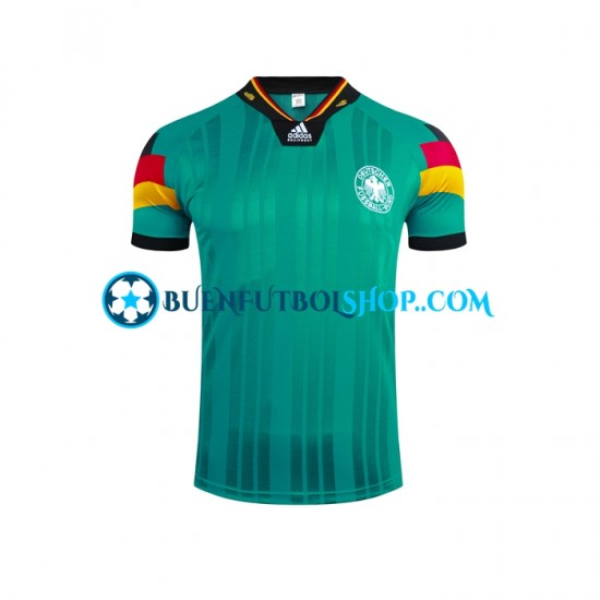 Camiseta de Fútbol Alemania Retro 1992 Segunda Equipación Manga Corta Hombre