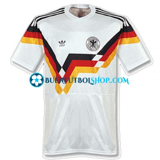 Camiseta de Fútbol Alemania Retro 1990 Primera Equipación Manga Corta Hombre