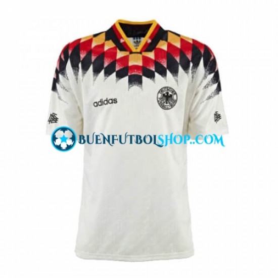 Camiseta de Fútbol Alemania Retro 1994 Primera Equipación Manga Corta Hombre