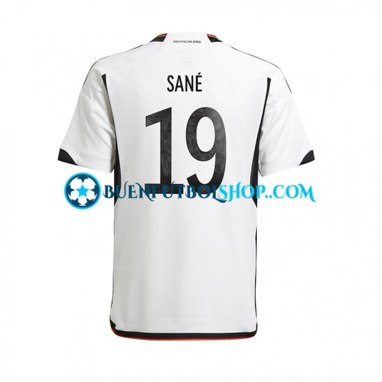 Camiseta de Fútbol Alemania Sane 19 World Cup 2022 Primera Equipación Manga Corta Hombre