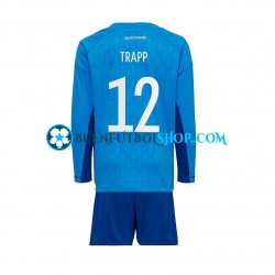 Camiseta de Fútbol Alemania Portero TRAPP 12 World Cup 2022 Primera Equipación Manga Larga Niño