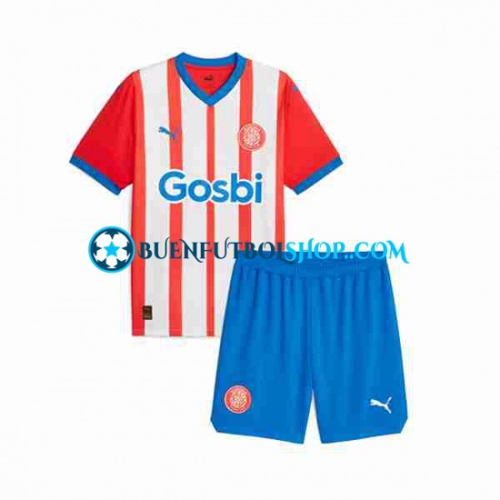 Camiseta de Fútbol Girona 2023-2024 Primera Equipación Manga Corta Niño