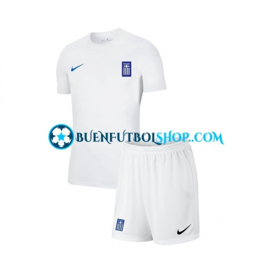 Camiseta de Fútbol Grecia 2022-2023 Segunda Equipación Manga Corta Niño