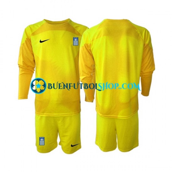 Camiseta de Fútbol Grecia Portero 2023 Primera Equipación Manga Larga Niño