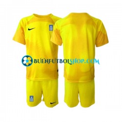 Camiseta de Fútbol Grecia Portero 2023 Primera Equipación Manga Corta Niño