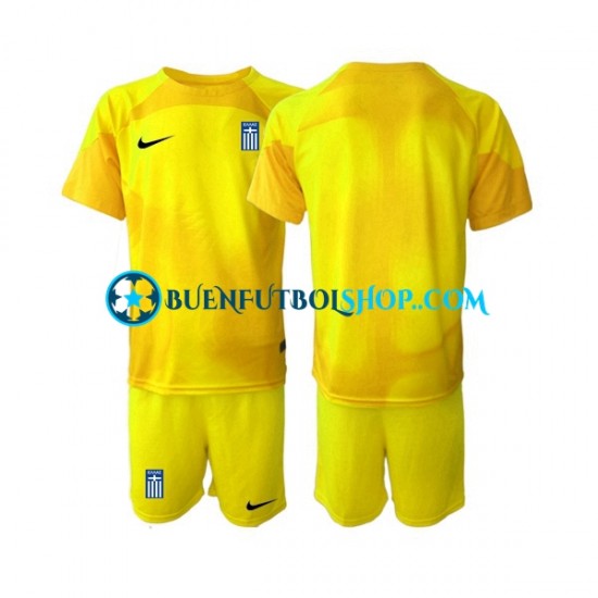 Camiseta de Fútbol Grecia Portero 2023 Primera Equipación Manga Corta Niño