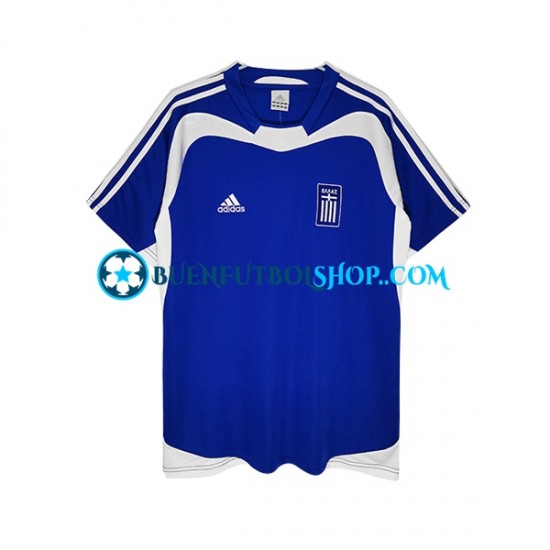 Camiseta de Fútbol Grecia Retro 2004 Segunda Equipación Manga Corta Hombre