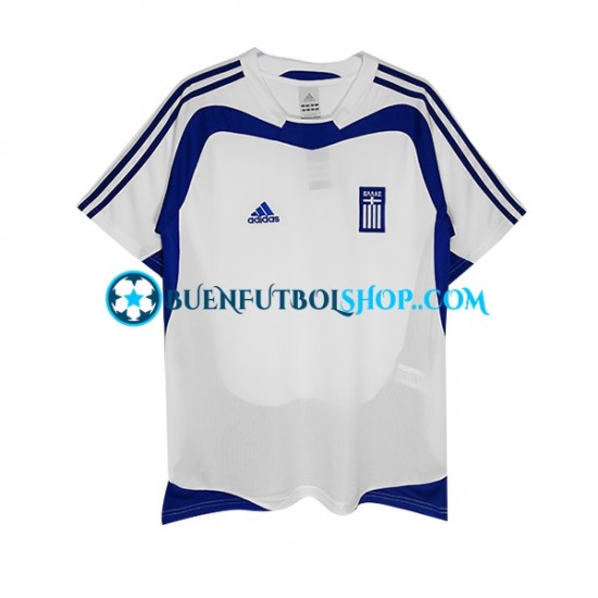 Camiseta de Fútbol Grecia Retro 2004 Primera Equipación Manga Corta Hombre