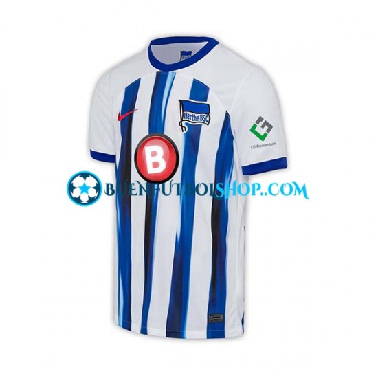 Camiseta de Fútbol Hertha BSC 2023-2024 Primera Equipación Manga Corta Hombre