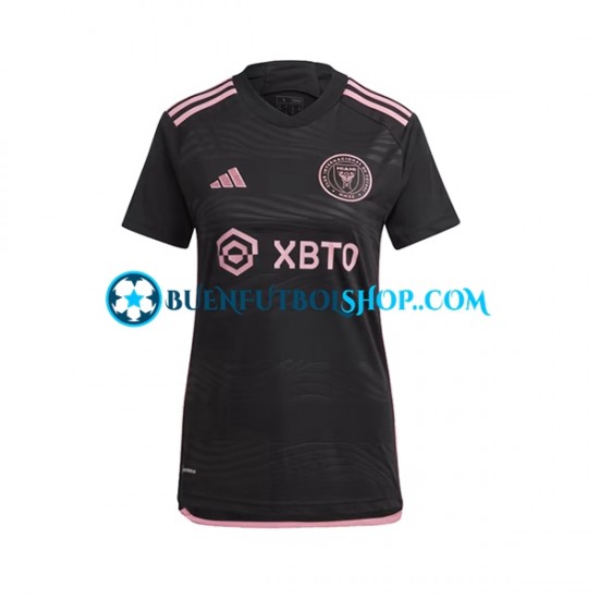 Camiseta de Fútbol Inter Miami 2023-2024 Segunda Equipación Manga Corta para Mujer