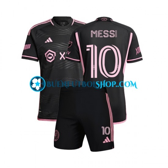 Camiseta de Fútbol Inter Miami Lionel Messi 10 2023 Segunda Equipación Manga Corta Niño