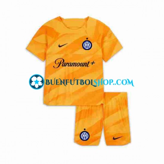 Camiseta de Fútbol Inter Milan Portero 2023-2024 Primera Equipación Manga Corta Niño