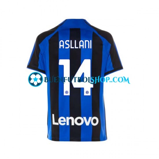 Camiseta de Fútbol Inter Milan Kristjan Asllani 14 2022-2023 Primera Equipación Manga Corta Hombre