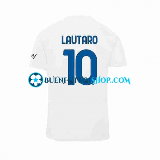 Camiseta de Fútbol Inter Milan Lautaro Martinez 10 2023-2024 Segunda Equipación Manga Corta Hombre