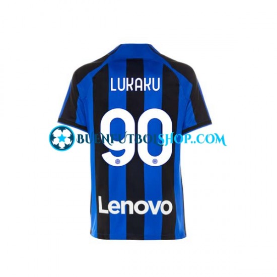 Camiseta de Fútbol Inter Milan Romelu Lukaku 90 2022-2023 Primera Equipación Manga Corta Hombre