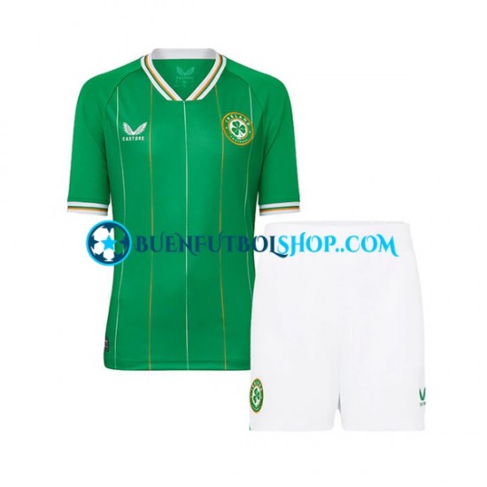 Camiseta de Fútbol Irlanda 2023 Primera Equipación Manga Corta Niño