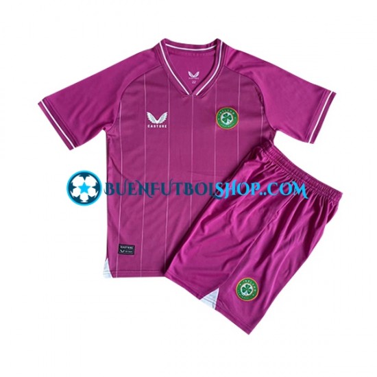 Camiseta de Fútbol Irlanda Portero 2023 Primera Equipación Manga Corta Niño