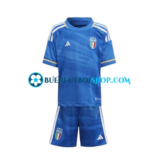 Camiseta de Fútbol Italia 2023 Primera Equipación Manga Corta Niño