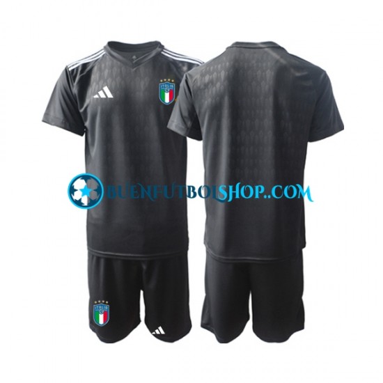 Camiseta de Fútbol Italia Portero 2023 Segunda Equipación Manga Corta Niño