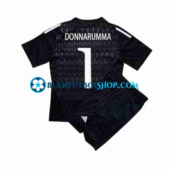 Camiseta de Fútbol Italia Portero Donnarumma 1 2023 Segunda Equipación Manga Corta Niño