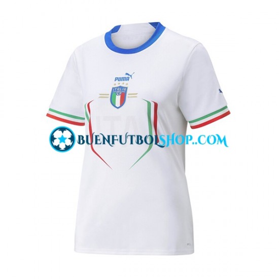 Camiseta de Fútbol Italia 2022-2023 Segunda Equipación Manga Corta para Mujer