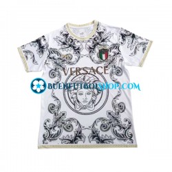 Camiseta de Fútbol Italia Versace 2023-2024 Blanco Manga Corta Hombre Camiseta de Fútbol Italia Versace 2023-2024 Blanco Manga Corta Hombre