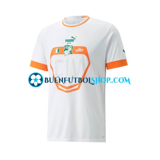 Camiseta de Fútbol Costa De Marfil 2022 Segunda Equipación Manga Corta Hombre