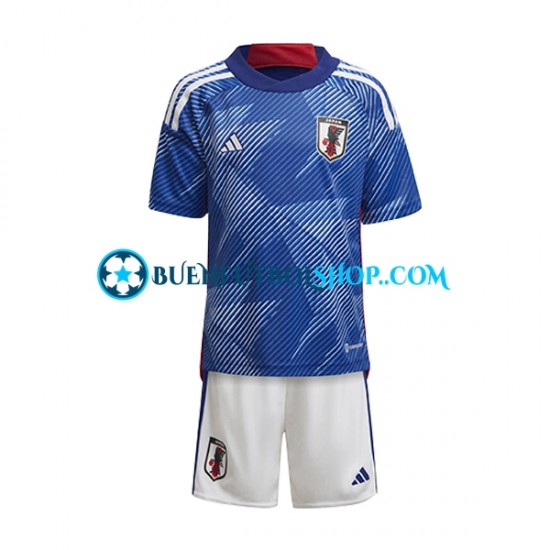 Camiseta de Fútbol Japón World Cup 2022 Primera Equipación Manga Corta Niño