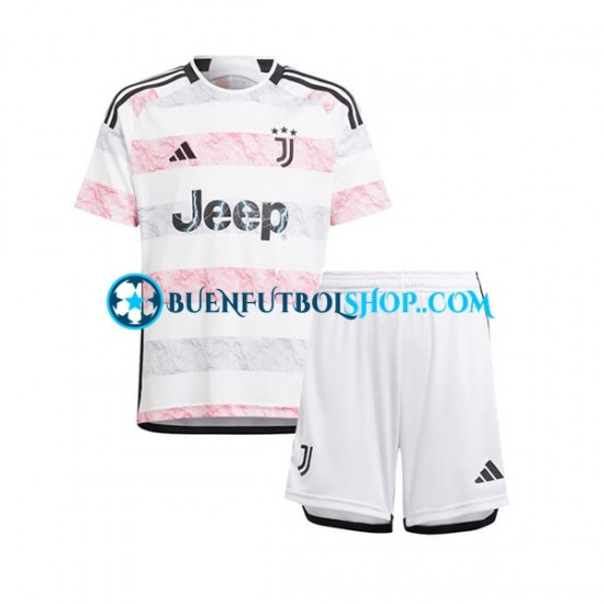 Camiseta de Fútbol Juventus 2023-2024 Segunda Equipación Manga Corta Niño