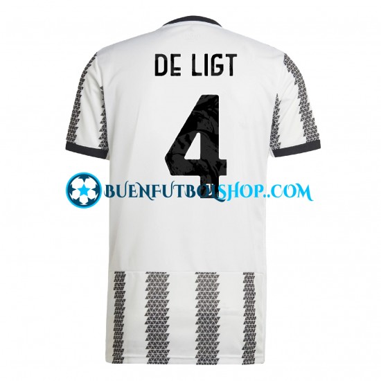 Camiseta de Fútbol Juventus De Ligt 4 2022-2023 Primera Equipación Manga Corta Hombre