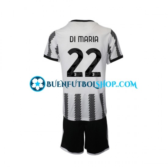 Camiseta de Fútbol Juventus Di Maria 22 2022-2023 Primera Equipación Manga Corta Niño