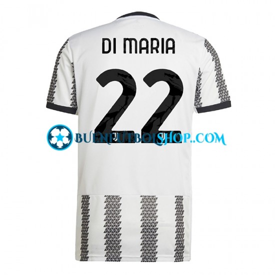 Camiseta de Fútbol Juventus Di Maria 22 2022-2023 Primera Equipación Manga Corta Hombre