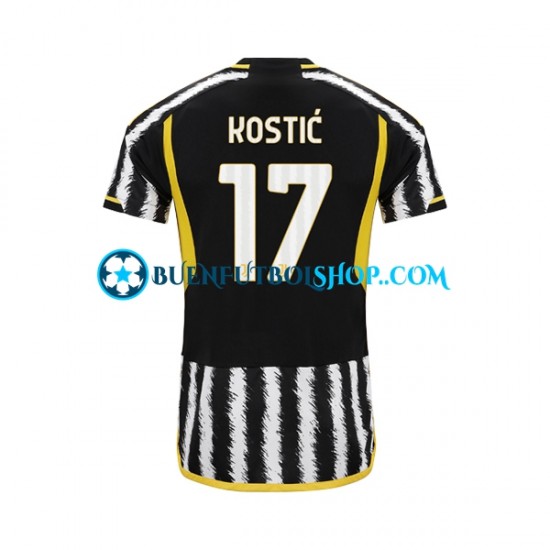 Camiseta de Fútbol Juventus Filip Kostic 17 2023-2024 Primera Equipación Manga Corta Hombre