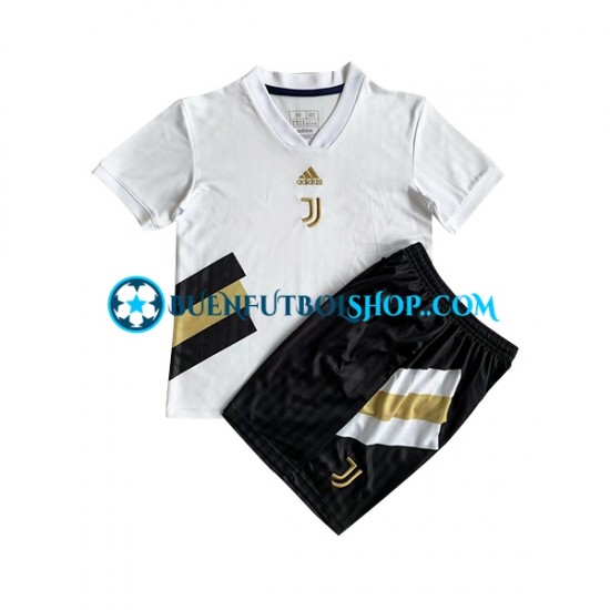 Camiseta de Fútbol Juventus Icon Retro 2022-2023 Primera Equipación Manga Corta Niño