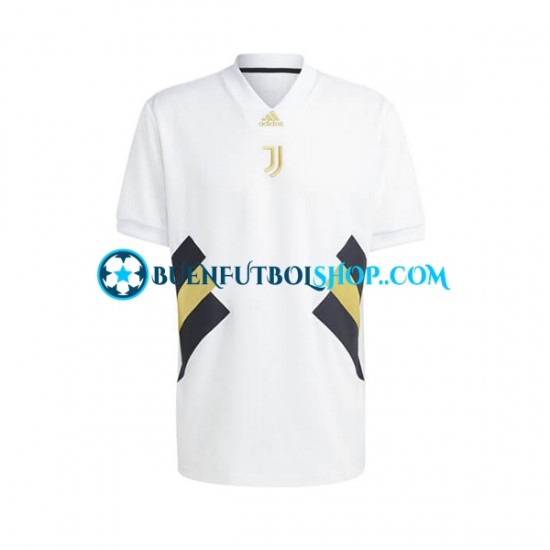 Camiseta de Fútbol Juventus Icon Retro 2022-2023 Primera Equipación Manga Corta Hombre