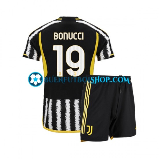 Camiseta de Fútbol Juventus Leonardo Bonucci 19 2023-2024 Primera Equipación Manga Corta Niño