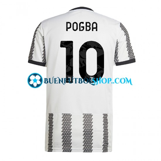 Camiseta de Fútbol Juventus Pogba 10 2022-2023 Primera Equipación Manga Corta Hombre