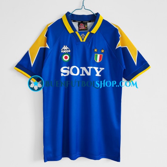 Camiseta de Fútbol Juventus Retro 1995-1996 Segunda Equipación Manga Corta Hombre