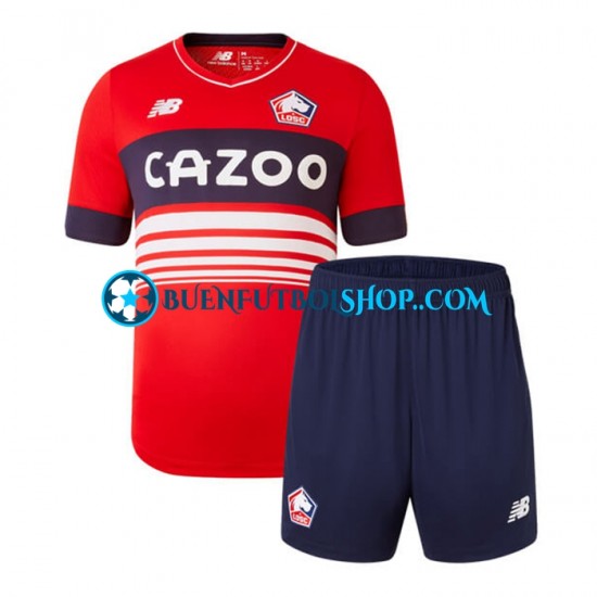 Camiseta de Fútbol LOSC Lille 2022-2023 Primera Equipación Manga Corta Niño