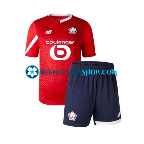 Camiseta de Fútbol LOSC Lille 2023-2024 Primera Equipación Manga Corta Niño