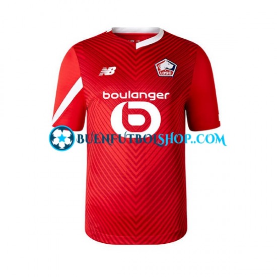 Camiseta de Fútbol LOSC Lille 2023-2024 Primera Equipación Manga Corta Hombre