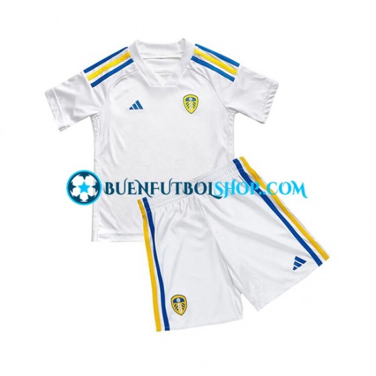 Camiseta de Fútbol Leeds United 2023-2024 Primera Equipación Manga Corta Niño