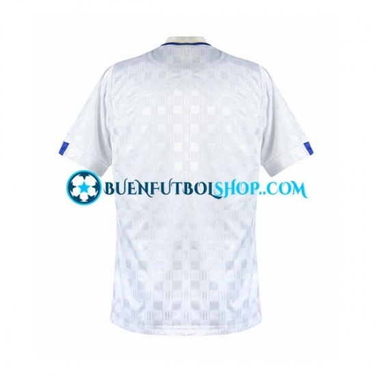 Camiseta de Fútbol Leeds United Retro 1989-1990 Primera Equipación Manga Corta Hombre