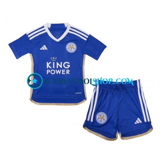 Camiseta de Fútbol Leicester City 2023-2024 Primera Equipación Manga Corta Niño